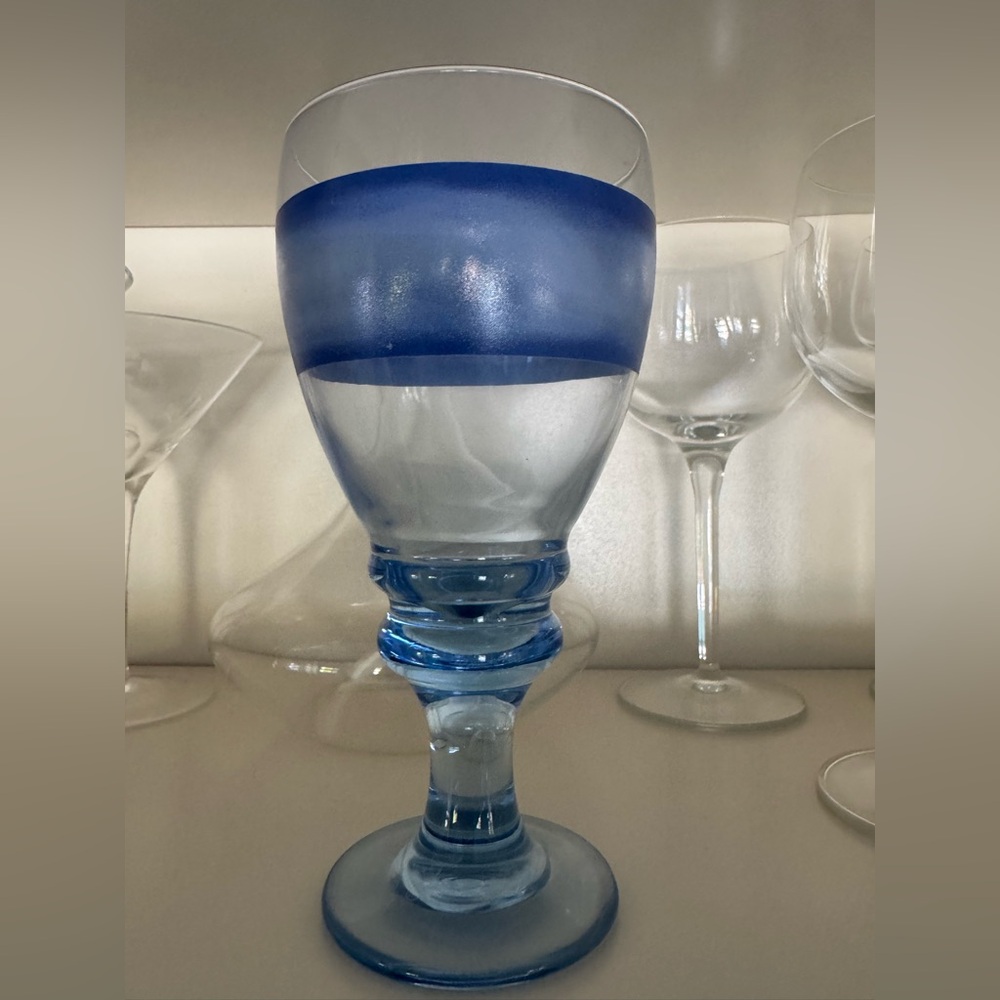 Drinking glasses / blue glass / drinkware / bar ware / dining / kitchen / glass